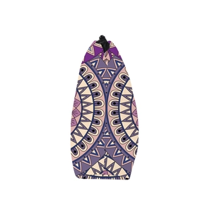 Waterproof mandala pattern travel toiletry bag with bohemian purple geometric design