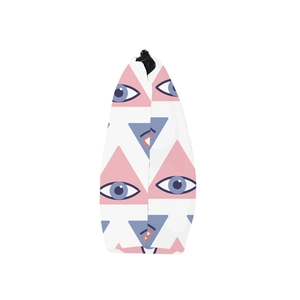 Beauty case impermeabile con stampa Evil Eye, motivi geometrici e chiusura a zip
