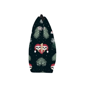 Trousse de maquillage de Noël imperméable avec imprimés paresseux et fermeture éclair