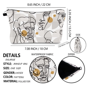 Spécifications détaillées de taille et texture étanche de la trousse de maquillage d'art