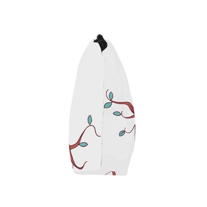 Waterproof toiletry bag with Tree of Life print and black zipper on white background