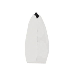 Trousse de maquillage blanche imperméable avec fermeture éclair noire pour voyage