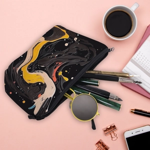 Pochette per cosmetici portatile con stampa graffiti astratta per viaggi e organizzazione