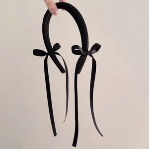 Französischer Stil Satin Schleife Band Haarband Elegant Balletcore Lange Bänder Kopfband Mode Haarschmuck Für Damen