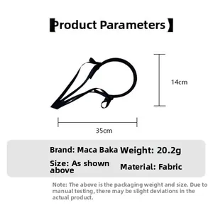 Detailed dimensions of the black ballet style ribbon headband showing 35cm width size