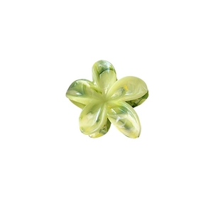 Frangipani Haarklammer mit grün-cremefarbener Marmortextur für Damen Frisuren