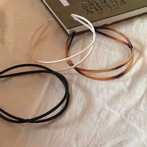 Korean Style Minimalist Acrylic Headband Double Layer Cross Hollow Non-slip Teeth Tortoiseshell Elegant Hair Accessories For Women