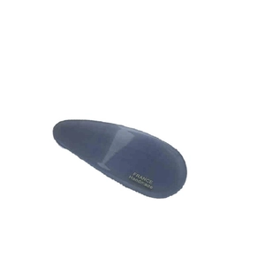 Barrette goutte d'eau faite main en acétate de couleur bleu gris translucide