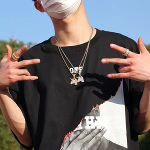 Hip-Hop-Einhorn-Halsketten in Gold und Silber mit funkelndem Zirkonia-Besatz für Damen