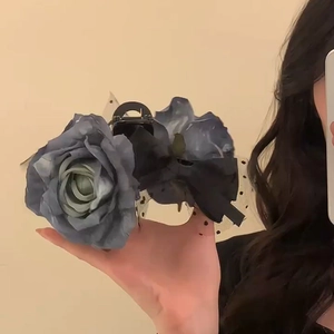 Pince à Cheveux Rose en Tissu Vintage Avec Nœud en Ruban Maille Design Élégant Accessoire de Coiffure Pour Femmes Fête