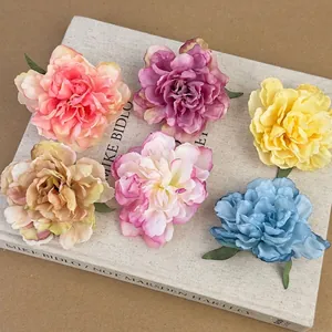 Pince à Cheveux Fleur de Pivoine de Simulation pour Femmes Grande Barrette Latérale en Tissu Satiné Accessoires de Coiffure Plage