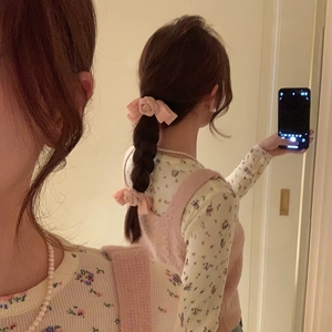 Elegant Camellia Bow Hair Clip For Women French Style Tweed Fabric Duckbill Clip Sweet Floral Hair Accessories For Daily