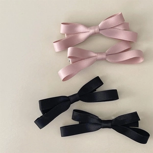 Elegant Satin Bow Hair Clip Double Layer Sweet Hairpin Duckbill Side Clip Fashion Hair Accessories For Women Girls