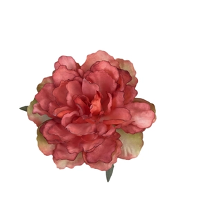 Pince à cheveux fleur de pivoine rose réaliste pour la plage, accessoire de coiffure floral