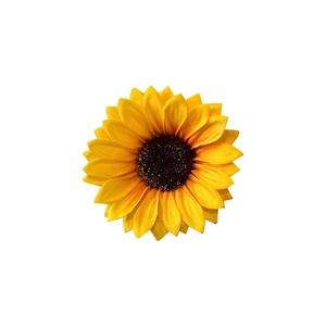 Pince à cheveux tournesol jaune artificiel réaliste pour vacances à la plage