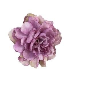 Vintage style peony flower hair clip in dusty pink and purple gradient for women