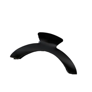 Minimalist matte black arched hair claw clip with a sleek moon-shaped design for women