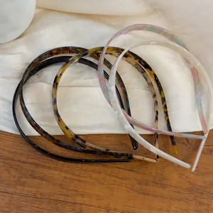 Premium acetate headband set for women featuring multiple tortoiseshell patterns and textures