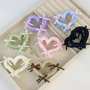 Pinces à cheveux cœur style ballet français avec rubans et nœuds élégants