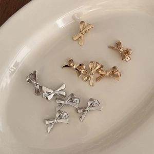 Süß Cool Schleife Metall Haarklammer Für Damen Gold Silber Legierung Mini Schleife Pony Seitenclip Mode Haarschmuck Kopfschmuck