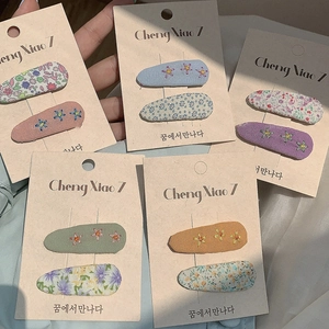 Handmade Floral Embroidery Fabric BB Hair Clips Small Flower Barrettes Sweet Mori Style Hair Accessories For Women Girls