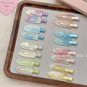 Mollette Per Capelli Senza Traccia In Resina A Trama Marmorea Colorate Clip A Becco D'Anatra In Acrilico Per Donna Accessori