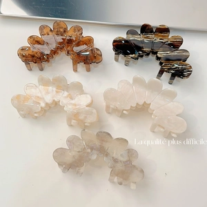 Lot de 5 pinces à cheveux en acétate aux motifs marbrés et écailles de tortue