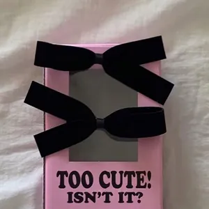 Elegant French Style Black Velvet Bow Hair Clip Ribbon Duckbill Clip Sweet Hair Accessories For Women Daily Party Decor