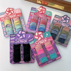 Colorful Baby Hair Ties High Elastic Nylon Seamless Ponytail Holders Small Hair Bands For Toddler Girls Kids Cute Durable Headwear