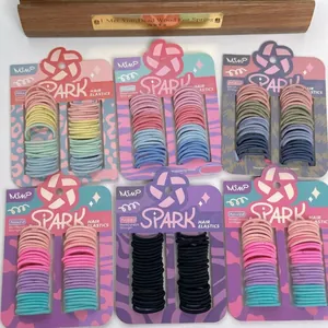 Colorful high elasticity hair tie set in various candy colors for baby size hairstyles