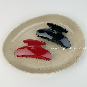 French Style Large Cellulose Acetate Hair Claw Clip For Women Handmade Elegant Arc Shark Clip Glossy Hair Accessories