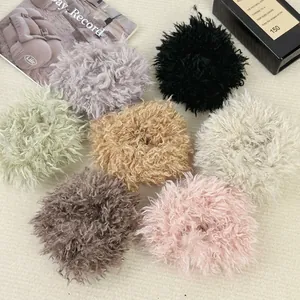 Chouchous en Peluche Automne Hiver pour Femmes Élastiques à Cheveux en Fausse Fourrure Accessoires Cheveux Doux Quotidiens