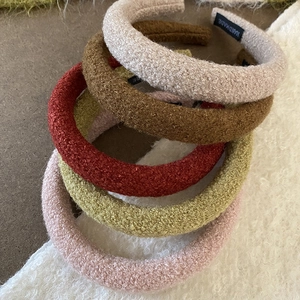 Serre-tête épais en mélange de laine pour femme aux couleurs d'automne avec étiquette