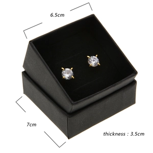 Mattschwarze Schmuckverpackung Hochwertiges Kraftpapier Geschenketui Für Ring Halskette Armband Ohrring Aufbewahrungsbox