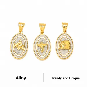 Hip hop oval alloy pendants with glitter finish featuring angel and pharaoh symbols