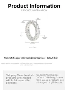 Disegno tecnico dell'anello da uomo placcato oro 18K da 5mm con zirconi cubici AAA