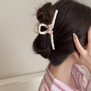 Große Schleife Haarkralle Für Damen Koreanischer Stil Kunststoff Harz Haarklemme Süßes Haarstyling Zubehör
