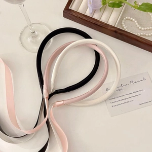 Serre-tête Élégant en Satin avec Rubans pour Femmes Style Français Long Nœud Bandeau Mince Accessoires Cheveux