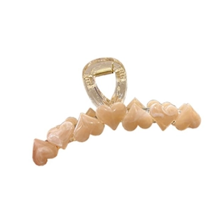 Elegante molletta per capelli a cuore con finitura marmo rosa per acconciature