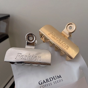 Set di mollette per capelli in metallo oro e argento con incisione Fashion e forma rettangolare