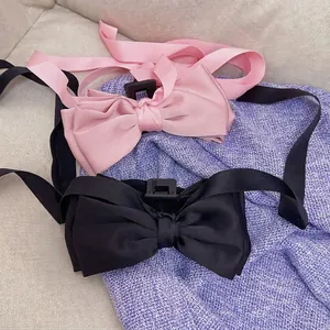 Élégante Grande Pince à Cheveux Nœud en Satin Avec Longs Rubans Style Coréen Doux Accessoires de Cheveux Pour Femmes