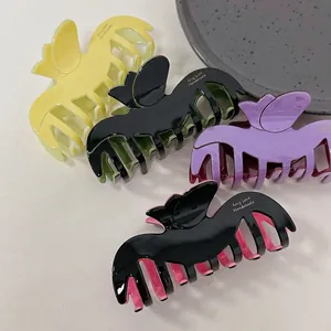 Korean Style Tulip Acetate Hair Claw Clip Elegant Floral Shark Clip For Women Large Daily Hair Accessory For Thick Hair