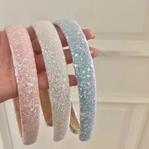 Serre-tête de Fée Douce à Paillettes pour Femmes Bandeau à Cheveux Glitter Avec Doublure en Velours Antidérapant Accessoires de Cheveux Style Coréen