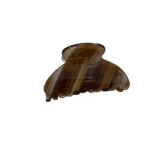 Medium acetate hair claw clip with brown tortoiseshell pattern for elegant women hairstyles