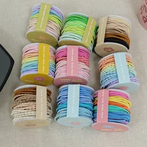 Lot d'élastiques à cheveux haute élasticité en couleurs macaron et tons neutres