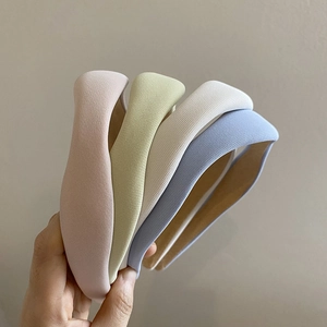 Retro Thickened Sponge Headband For Women High Cranial Top Textured Fabric Hair Band Korean Sweet Hair Accessories