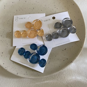 Vintage Korean Style Acrylic Transparent Beads Hair Clip Fashion Duckbill Side Pin For Women Hair Styling Accessories