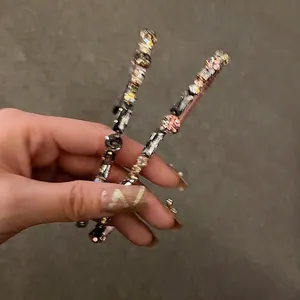 Modern Rhinestone Crystal Headband For Women Korean Style Fabric Alloy Hair Band Handmade Elegant Hair Accessories