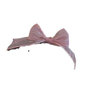 Barrette à cheveux nœud rose doux pour femme en tissu soyeux, accessoire de coiffure