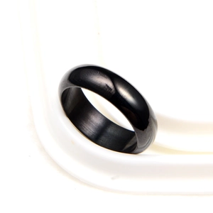 Minimalist Stainless Steel Plain Dome Ring High Polished Trendy Band For Men Women Hiphop Party Nightclub Individual Jewelry